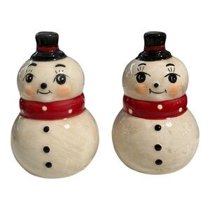 Transpac Johanna Parker Snowman Salt and Pepper Shakers
